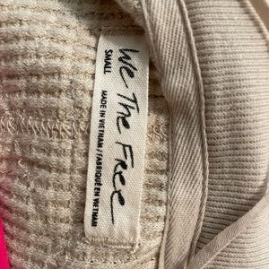 Free People Waffle knit top
